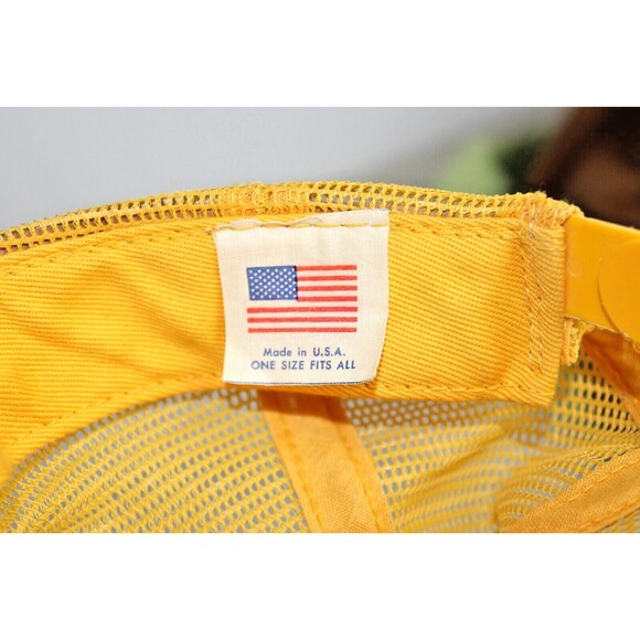 Vintage Natural Light Beer Yellow with Mesh Snapback Hat Cap --USA Made - Picture 6 of 8